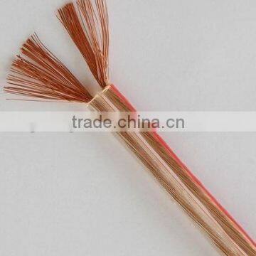 Transparent flat ribbon speaker cable wire