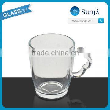 wholesale coffee cup clear coffee & drinking glassware cup popular coffee cup with flower handle