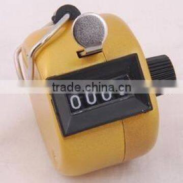 metal yellow mechanical hand tally counter