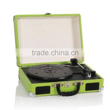 Portable Suitcase Turntable Player Bluetooth Vinyl Record Player 2015 photo-2