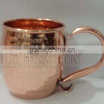 100% Copper Hammered Mule Mug -12 Oz