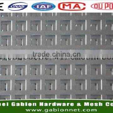 decorative square hole perforated sheet/ square hole punch metal