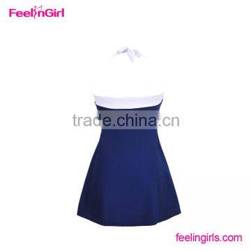 New Arrival Girl Halter Push Up Blue Beach Bikini photo-4