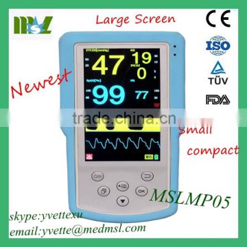 MSLMP05M 2016 Newest and Cheapest Handhold ETCO2&SPO2 Monitor with Large screen for first-aid