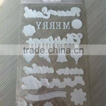 2015 New Design Merry Christmas Glitter Pvc Sticker, Custom Paper Sticker,home Decoration Pvc Sticker Paper photo-2