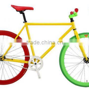 fixed gear bike 700c single speed track bicycle green red for road whosale