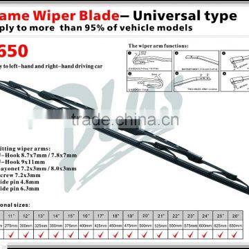 T650 Smooth No Streaking Quiet Metro Front Driver Vehicle Accessories Japanese Car Windshield Stealth Passager Wiper Blade photo-3