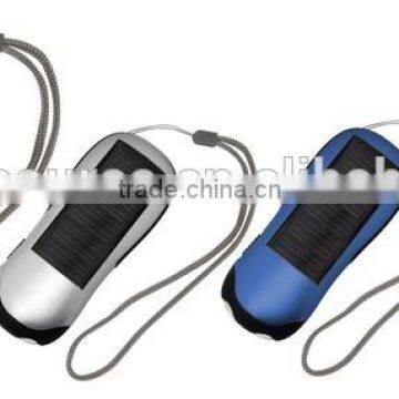 TE355 Colourful 2 Led Solar And Battery Charger Flashlight