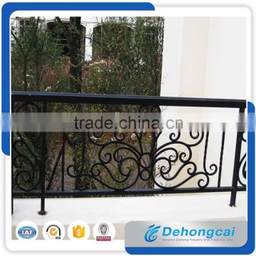 Exterior ornamental elegant wrought iron balcony railing