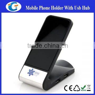Promotional Customized Logo Phone Stand With 4 Ports and Carder Reader