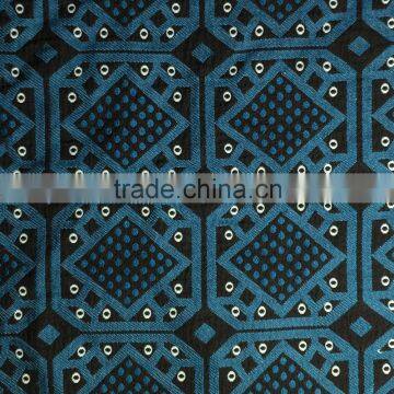 57 polyester 43 rayon cationic dye geometric check pattern jacquard fabric