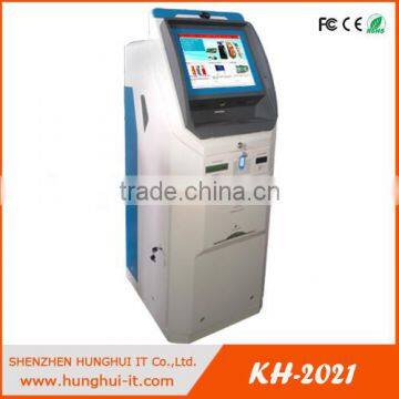 customizable touch screen kiosk with card printer