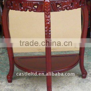 Marbled Carved console table