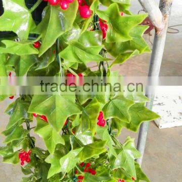 Beautiful factory direct ivy hanging vine plants synthetic rattan for wall decoration