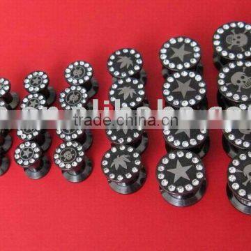 Black Body Piercing Jewelry Ear Expander