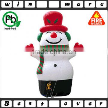 Welcome smell inflatable snowman, animated inflatable snowman for decoration