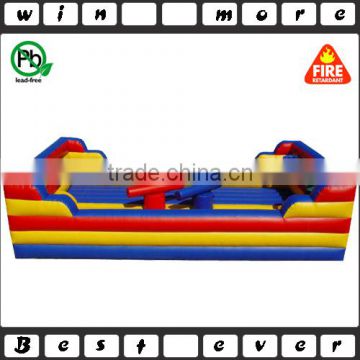 deluxe 3 in 1 bungee run for sale,inflatable dual bungee run n gladiator joust n basketball hoops