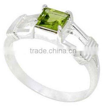 .925 Sterling Silver Ring Jewelry Peridot Bracelet Ring Wholesale Jewelry