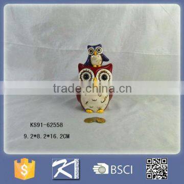 Kinsheng Wholesale Owl Shape Ceramic Money Bank