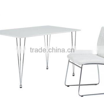 Metal Frame White PU Chair