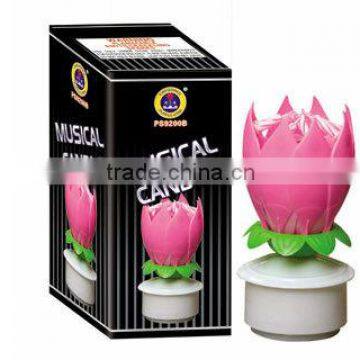 Musical happy birthday candle fireworks