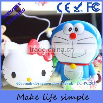 Factory wholesale doraemon mobile charger for iphone 5 ipad mini