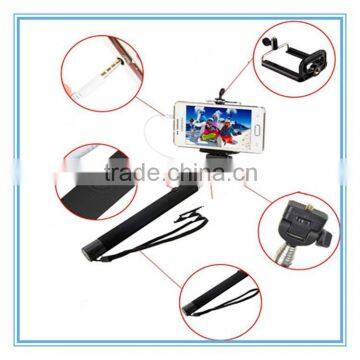 2015 new extendable selfie stick with bluetooth remote