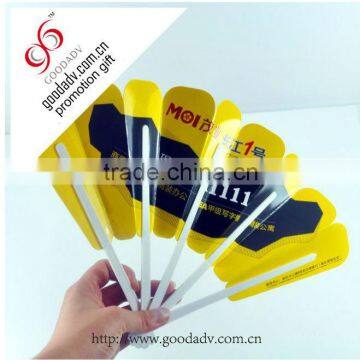 Custom promotional pp fan folding hand hold plastic fan