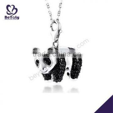 hot sale jewelry 2015 925 sterling silver black stone necklace