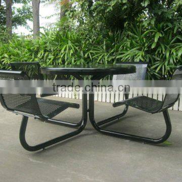 Outdoor metal table and chairs frame guangdong furniture