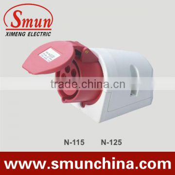 32A 5p 380v 6h IP44 industrial wall socket