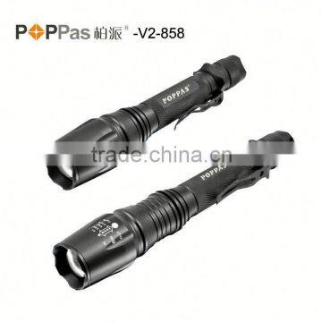 Hot Sale V2-858 18650 Battery Rechargeable Long Distance Torch Xm-l T6 Led Waterproof Battery Operated Lights photo-5