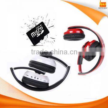 Foldable On-ear Wireless Stereo Bluetooth Headphones Supports MP3 FM & TF Card Reader