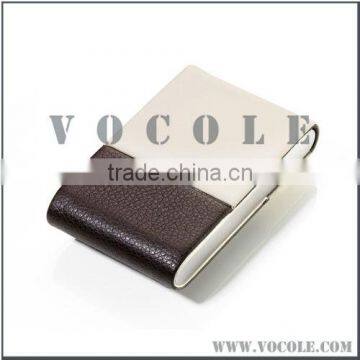 fashion double side colors 100%genuine leather money clip wallet with card holder