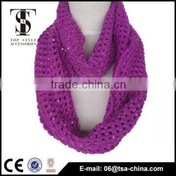 100% acrylic woven wholesale fashion knitted scarf