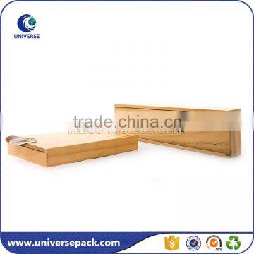 Custom design natural sliding wood wine box                        
                                                                                Supplier's Choice