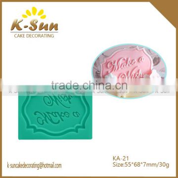 K-sun make a wish fondant cupcake decorating silicone mold photo frame sugarcraft mold