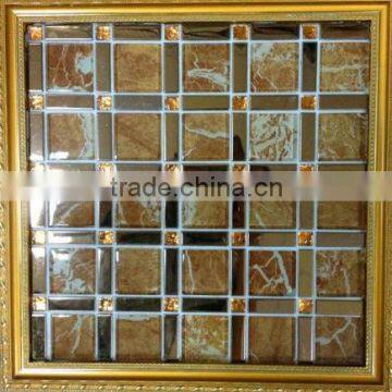 factory direct Golden Square Crystal Glitter Mosaic Tile MD01G