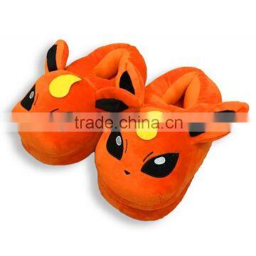 Cheap High Quality Pokemon go Plush Slipper Wholesale Pokemon Pikachu Plush Indoor Bedroom Winter Warm Slippers for Sale photo-2