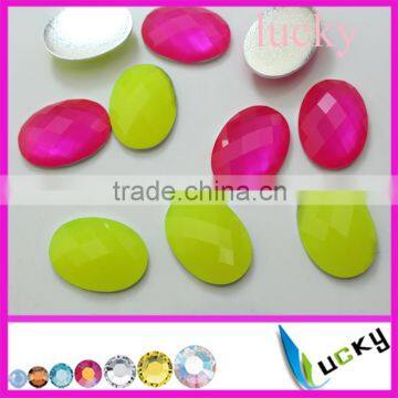 sew on stone resin stone glue on flatback rhinestone oval shape with/without holes