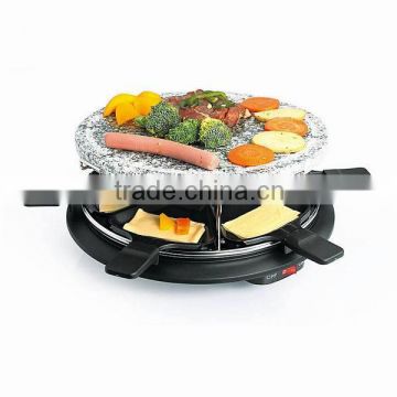 Round electric stone grill