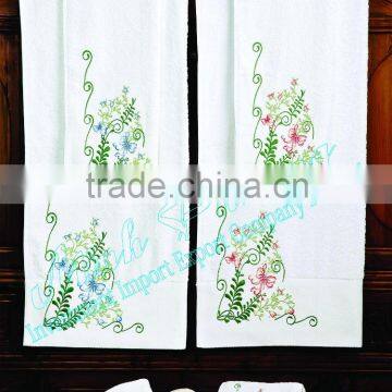 Best quality Folwer embroidery towel sheets for bath room