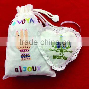 100% cotton fragrant bag with embroidery