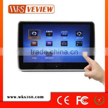 Veview LCD Mini TV 12V/24V 9" 10" Inch Car Pillow Headrest Monitor DVD Player