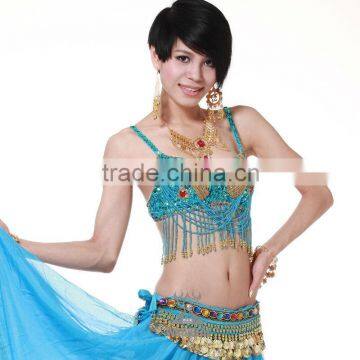 New hot fashion beautiful elegant bellydance clothing,sexy sequin tassels Beaded belly dance bra (SZ008)