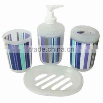 elegant 4pcs plastic bathroom set