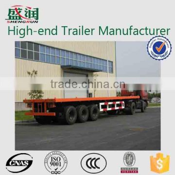 2015 best-selling factory price 50 tons 3 axles 40 ft flatbed trailer container / 50tons 40ft flatbed container truck trailer