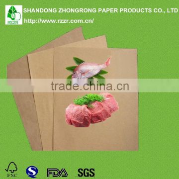 PE coated meat/fish wrapping kraft paper