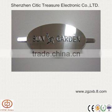 Sliver color metal label tag /brand label logo sticker