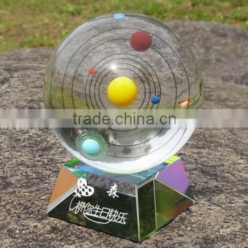 2015 new arrival The eight star crystal glass Spheres planets insider ball for gift arts (R-2330